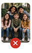 Avoid: group photos